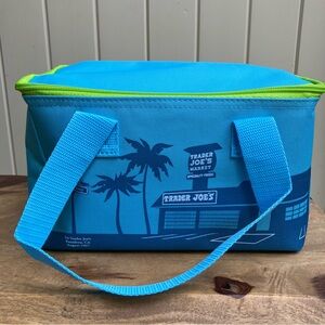 Trader Joe's teal and lime mini tote cooler